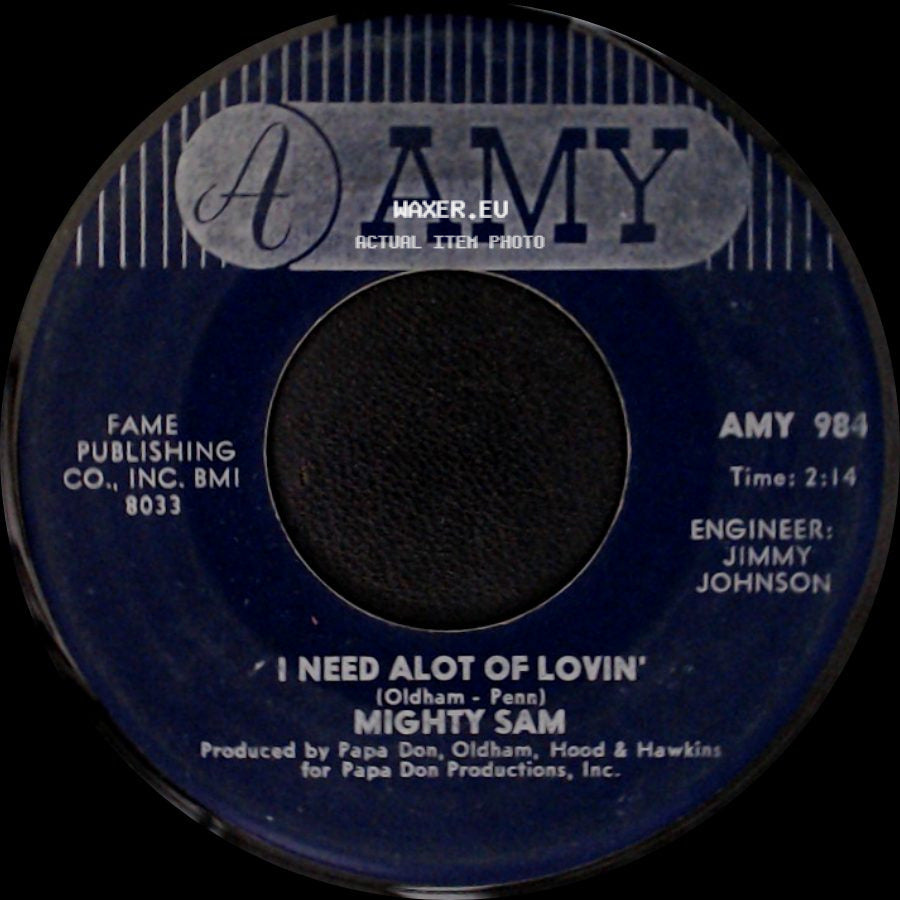 Mighty Sam - I Need Alot Of Lovin' / Talk To Me, Talk To Me side A