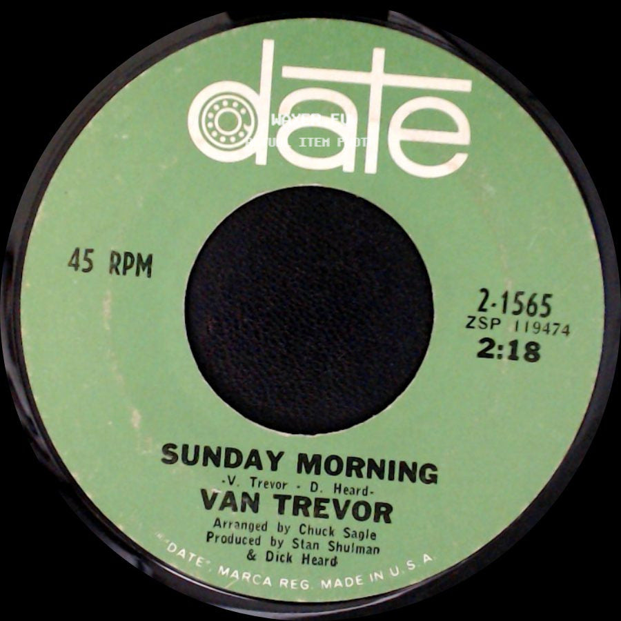 Van Trevor - You've Been So Good To Me / Sunday Morning side B
