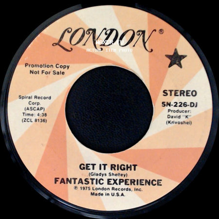 Fantastic Experience - Get It Right / Get It Right side A