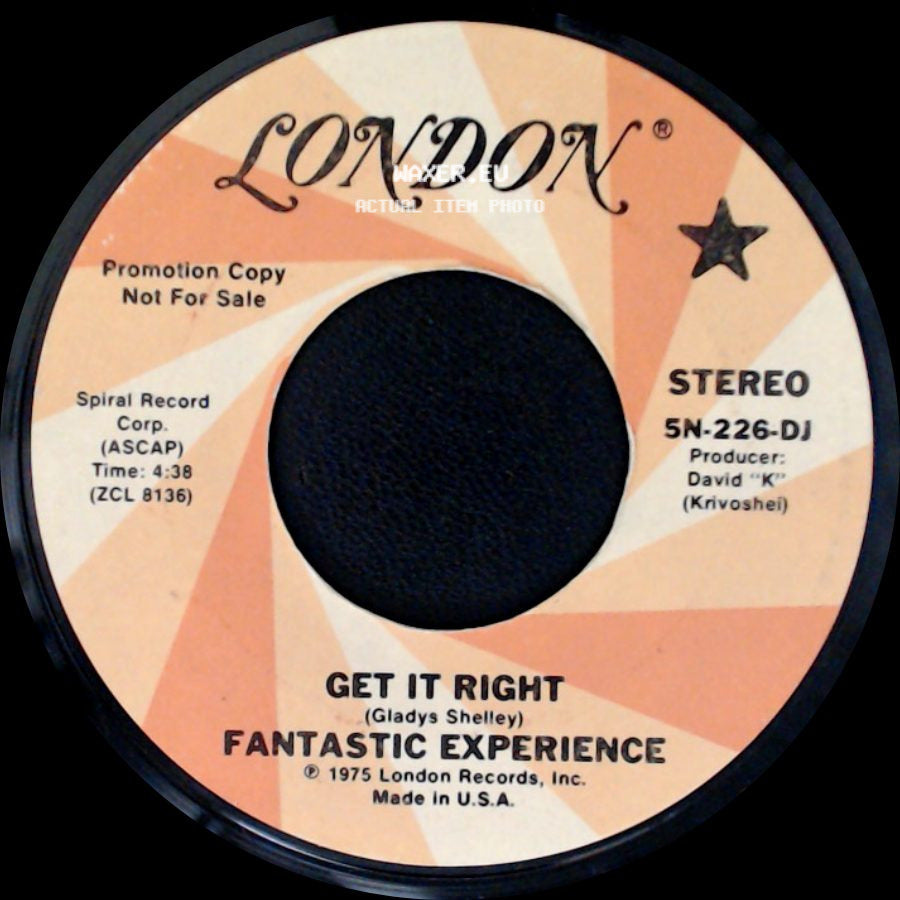 Fantastic Experience - Get It Right / Get It Right side A