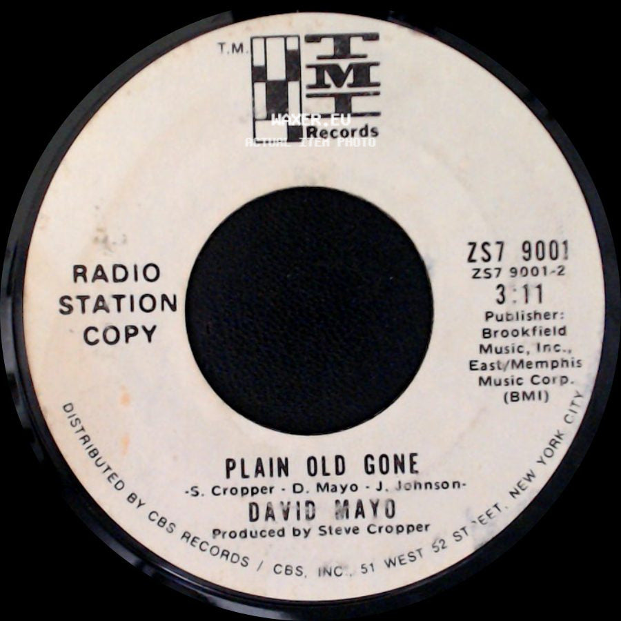 David Mayo - Beautiful / Plain Old Gone side B