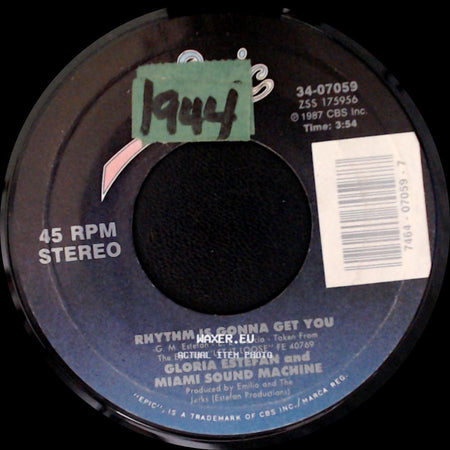 Gloria Estefan And Miami Sound Machine - Give It Up / Rhythm Is Gonna Get You side B