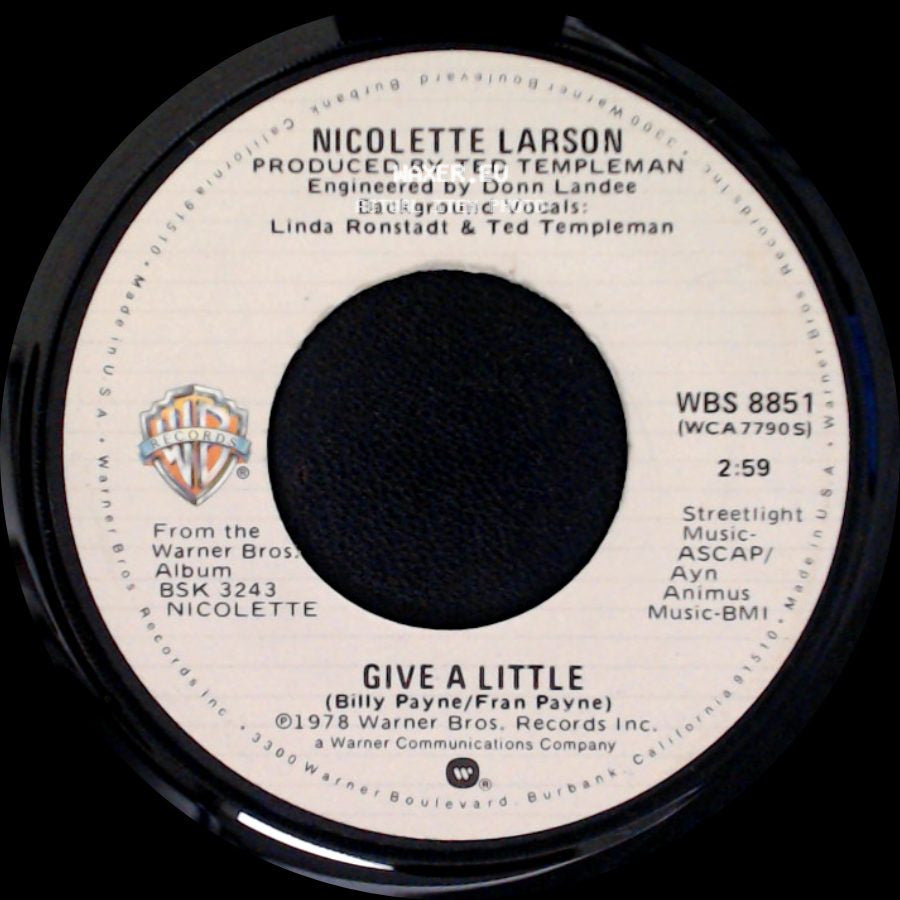 Nicolette Larson - Give A Little / Mexican Divorce side A