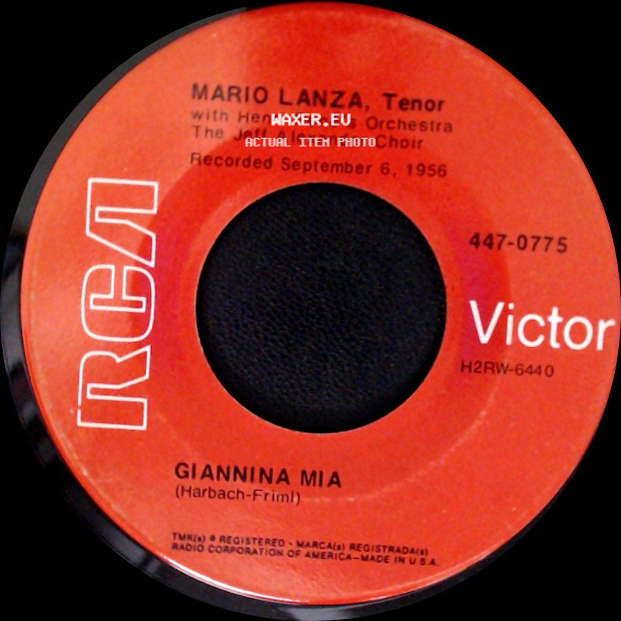 Mario Lanza, Tenor - Giannina Mia / Drink, Drink, Drink side A