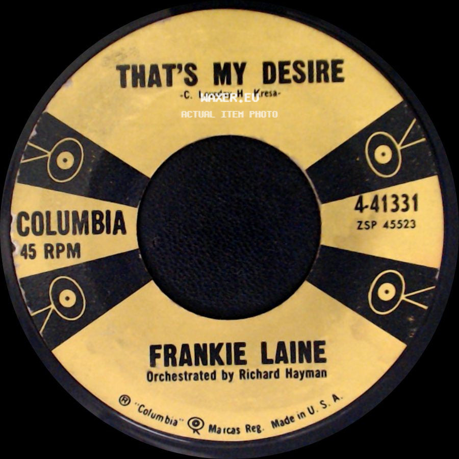 Frankie Laine - In My Wildest Dreams / That's My Desire side B