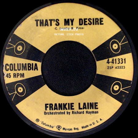 Frankie Laine - In My Wildest Dreams / That's My Desire side B
