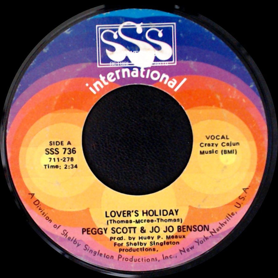 Peggy Scott & Jo Jo Benson - Lover's Holiday / Here With Me side A