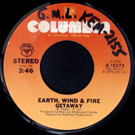 Earth, Wind & Fire - Getaway / Getaway (Instrumental) side A