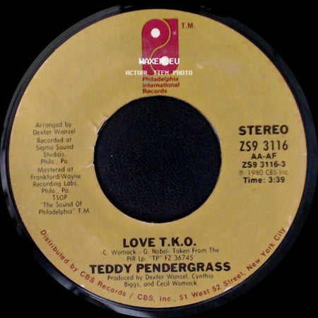 Teddy Pendergrass - Love T.K.O. / I Just Called To Say side A