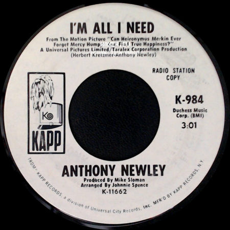 Anthony Newley - When You Gotta Go / I'm All I Need side B
