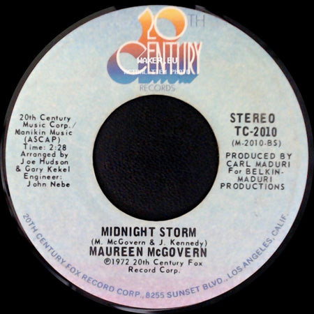 Maureen Mcgovern - Midnight Storm / The Morning After Song From The Poseidon Adventure side A