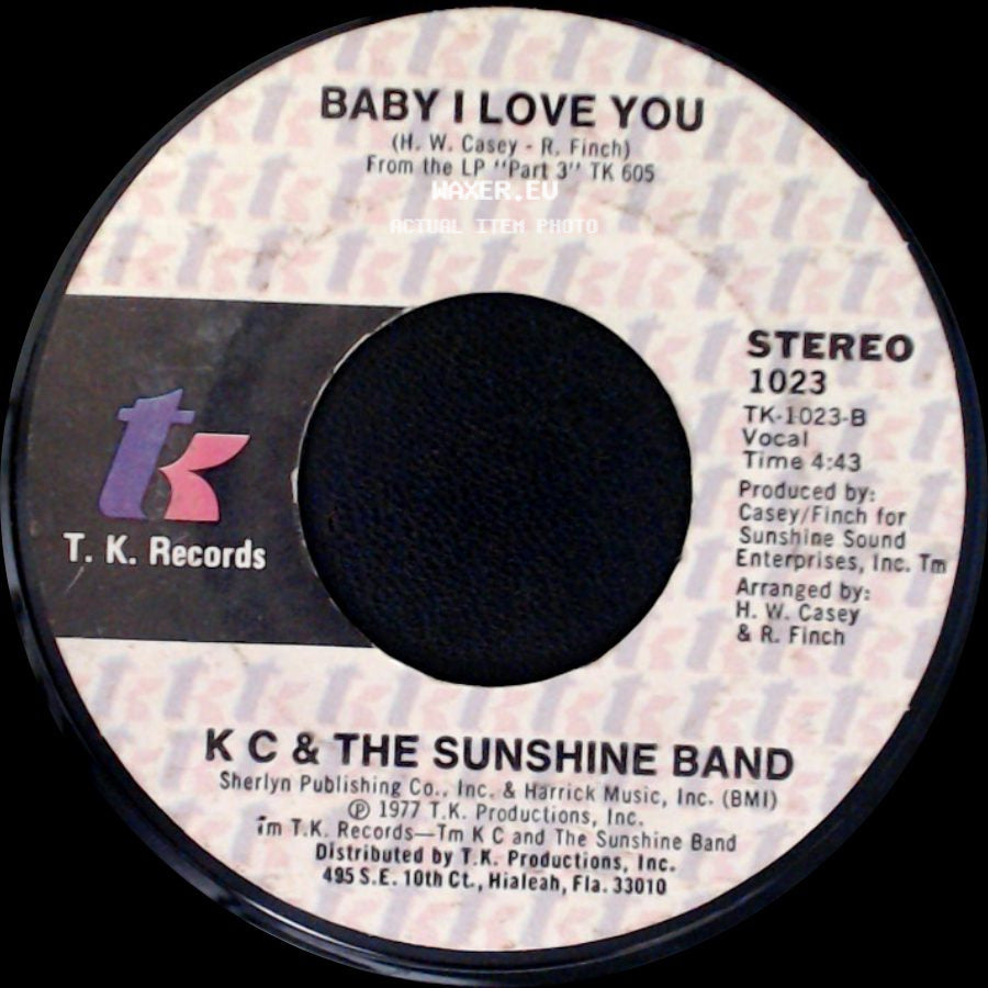 K C & The Sunshine Band - Keep It Comin' Love / Baby I Love You side B