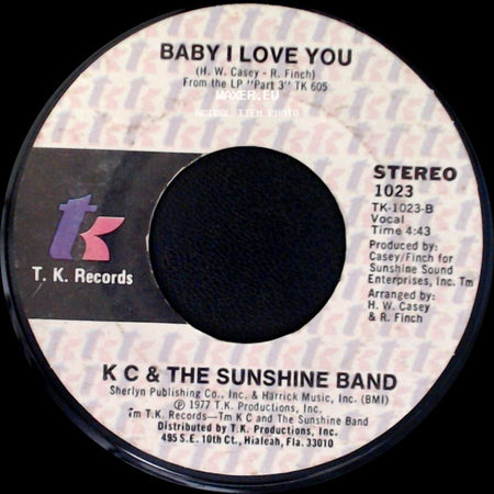 K C & The Sunshine Band - Keep It Comin' Love / Baby I Love You side B