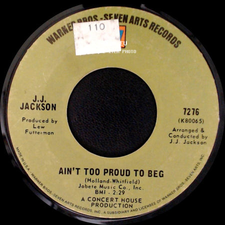 J.J. Jackson - But It's Alright / Ain't Too Proud To Beg side B