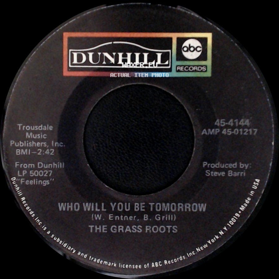 The Grass Roots - Midnight Confessions / Who Will You Be Tomorrow side B
