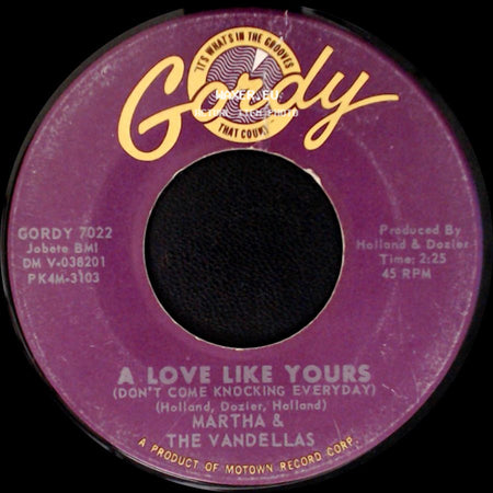 Martha & The Vandellas - Heat Wave / Love Like Yours (Don't Come Knocking Everyday) side B
