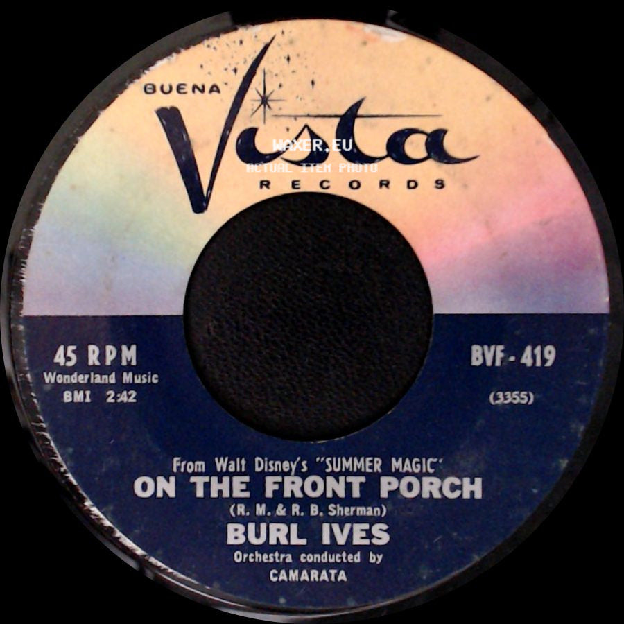 Burl Ives - Ugly Bug Ball / On The Front Porch side B