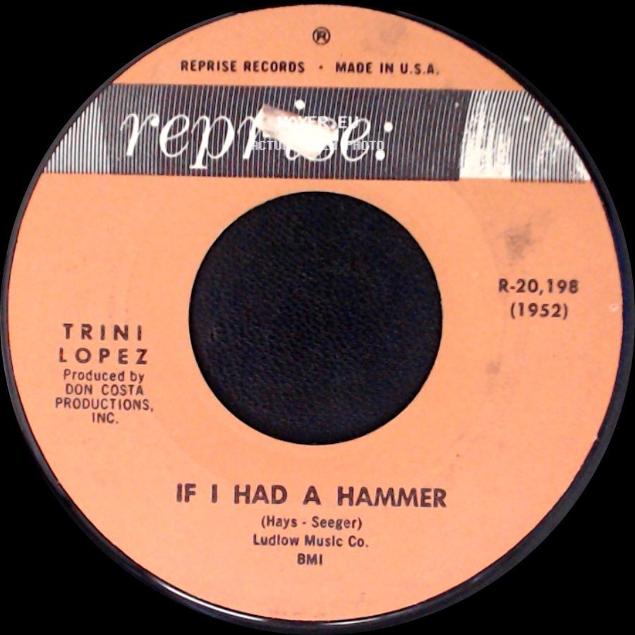 Trini Lopez - Unchain My Heart / If I Had A Hammer side B