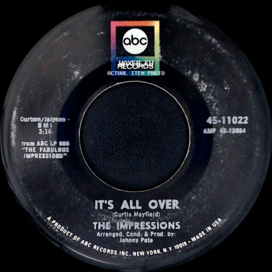 The Impressions - We're A Winner / It's All Over side B