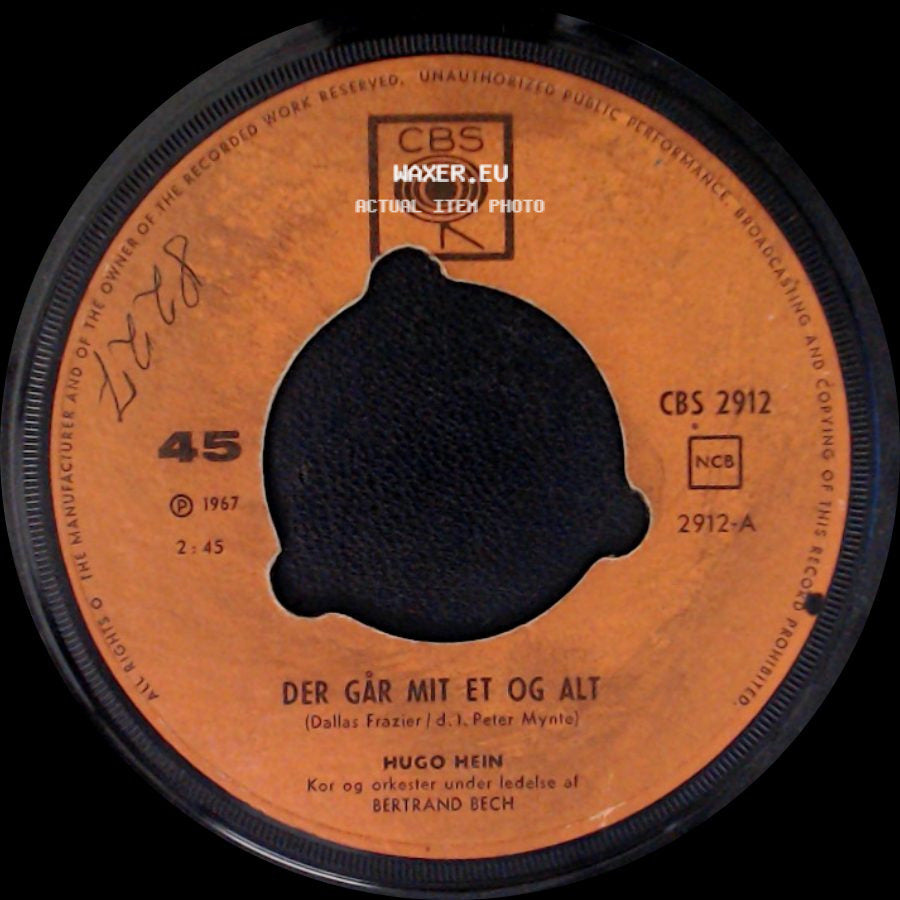 Hugo Hein - En Feriedag... / Der Går Mit Et Og Alt side B