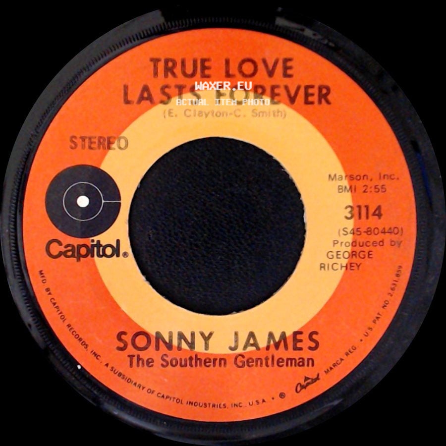 Sonny James - True Love Lasts Forever / Bright Lights, Big City side A