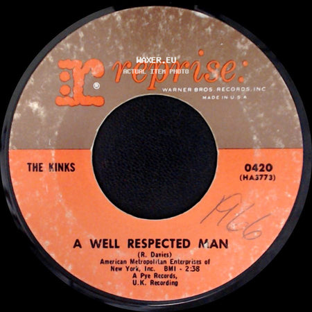 The Kinks - Such A Shame / A Well Respected Man side B