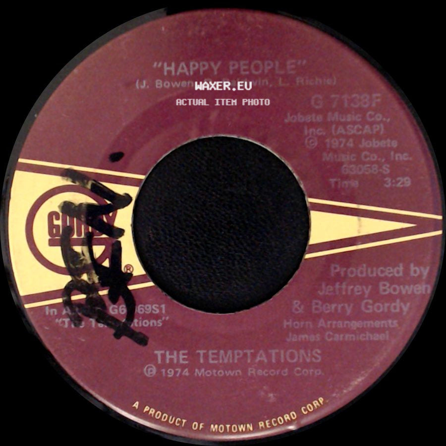 The Temptations Band / The Temptations - Happy People (Instrumental) / Happy People side B