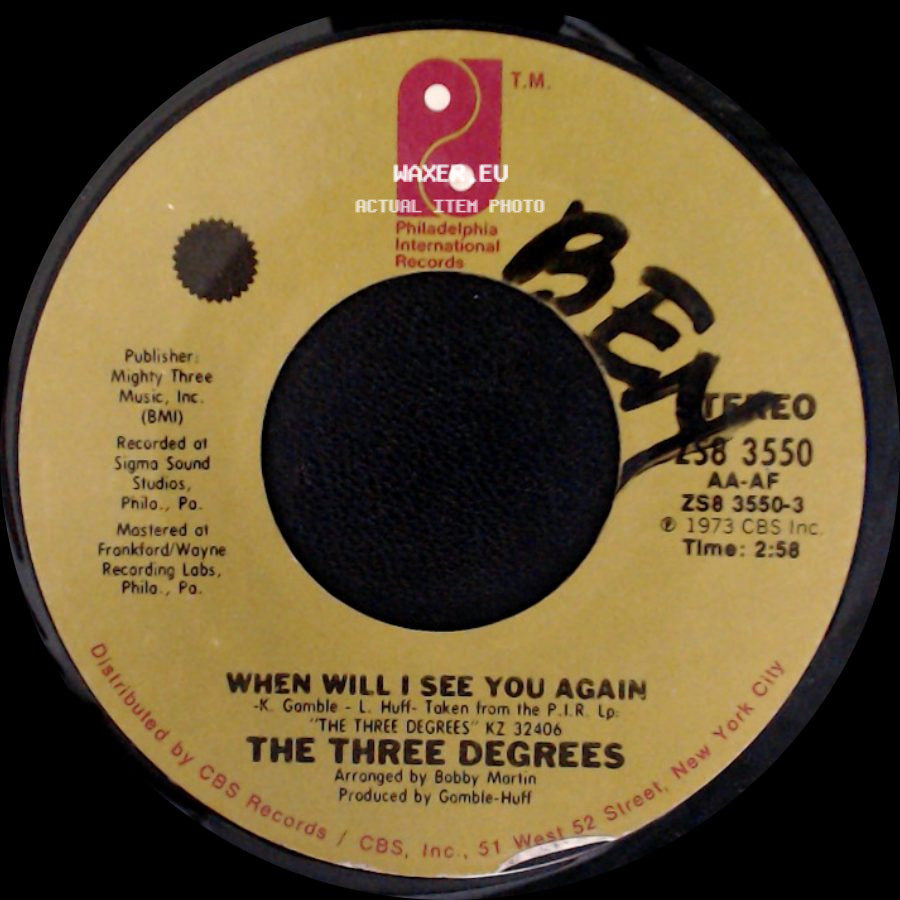 The Three Degrees - When Will I See You Again / You're The Decision side A