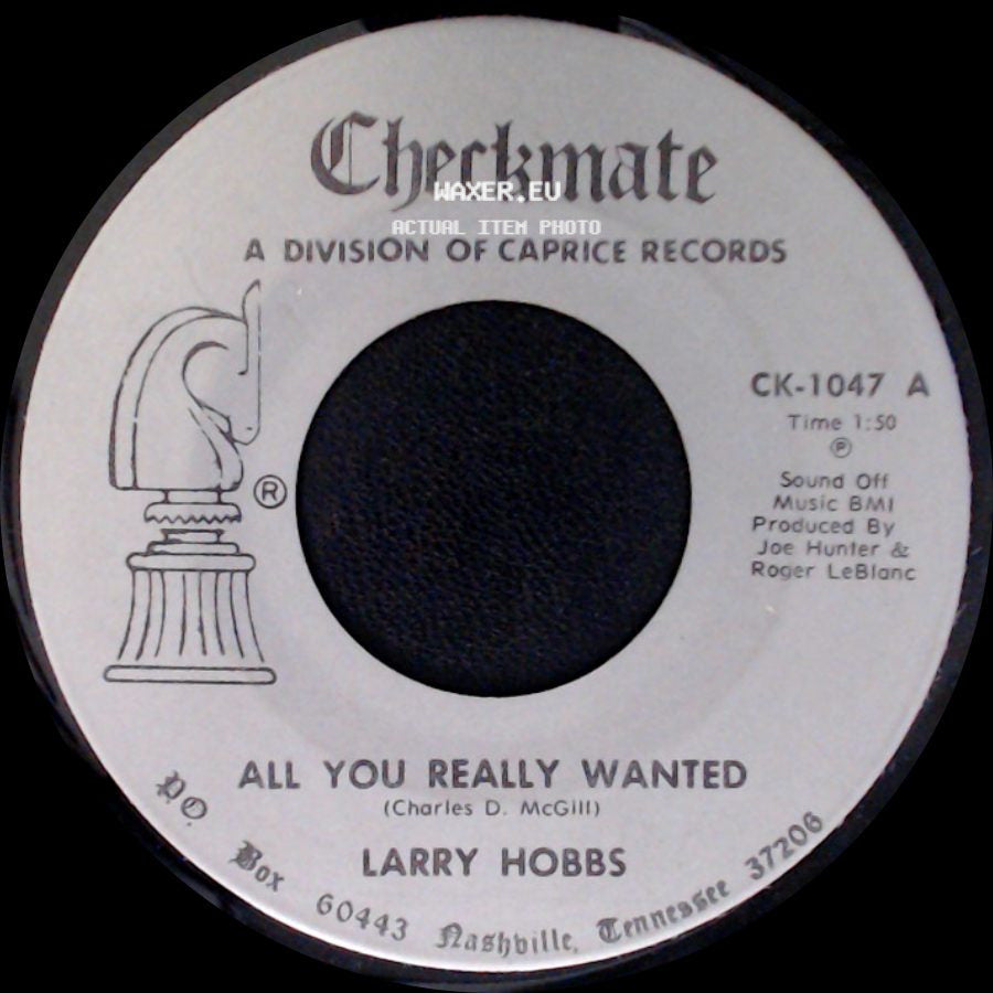 Larry Hobbs - Showers Of Love / All You Really Wanted side B