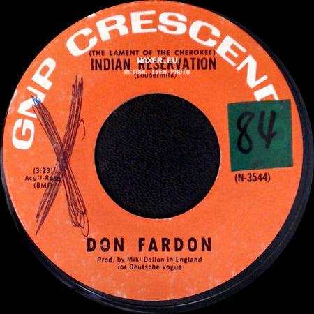 Don Fardon - Indian Reservation (The Lament Of The Cherokee) / Dreaming Room side A