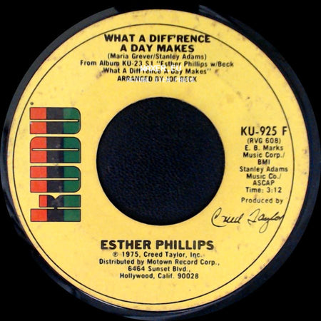 Esther Phillips - What A Diff'rence A Day Makes / Turn Around, Look At Me side A