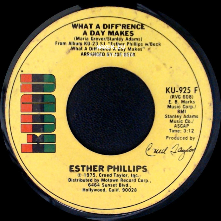 Esther Phillips - What A Diff'rence A Day Makes / Turn Around, Look At Me side A