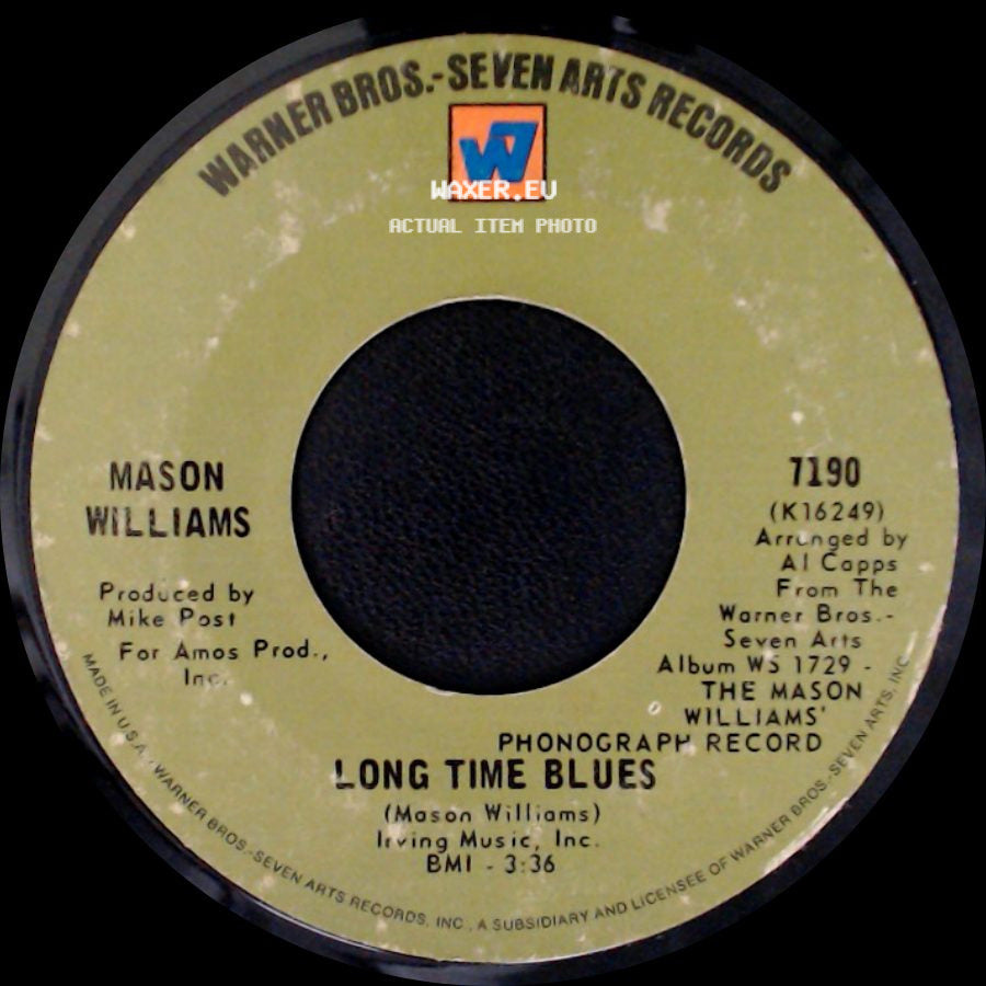 Mason Williams - Classical Gas / Long Time Blues side B