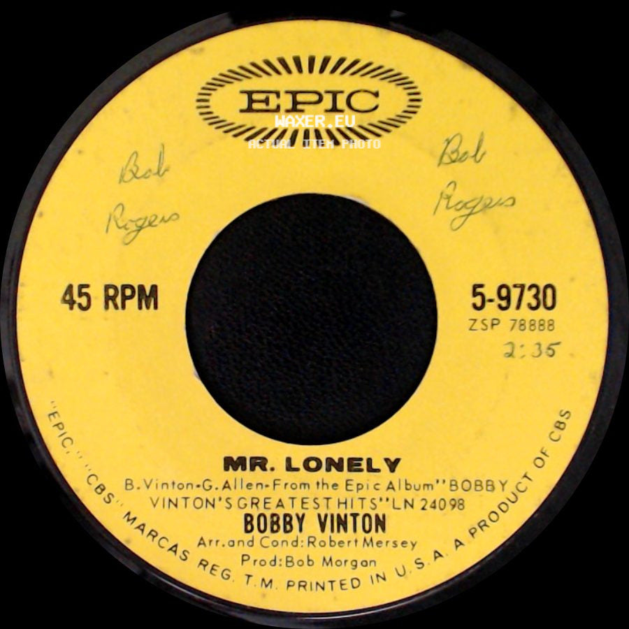 Bobby Vinton - It's Better To Have Loved / Mr. Lonely side B