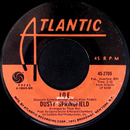Dusty Springfield - Joe / Silly, Silly, Fool side A