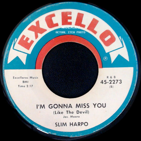 Slim Harpo - Baby Scratch My Back / I'm Gonna Miss You (Like The Devil) side B