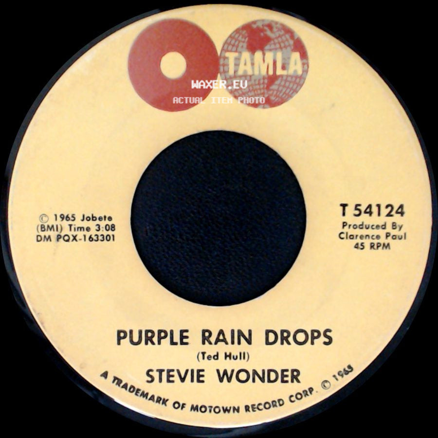 Stevie Wonder - Uptight (Everything's Alright) / Purple Rain Drops side B