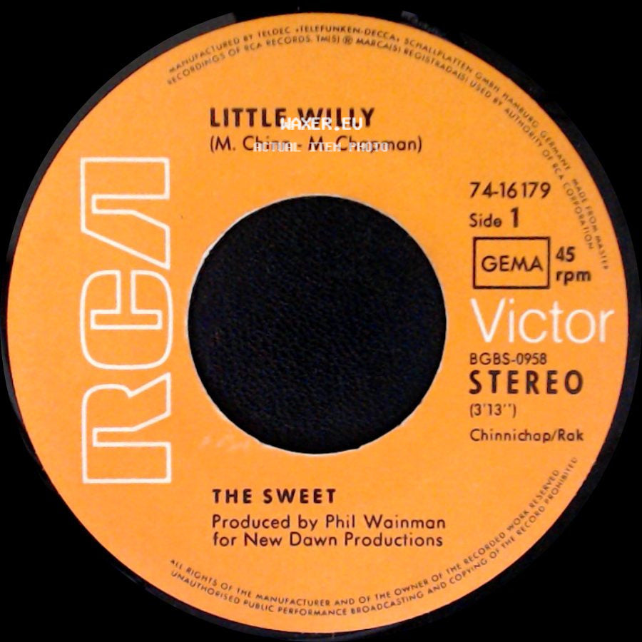 The Sweet - Little Willy / Man From Mecca side A