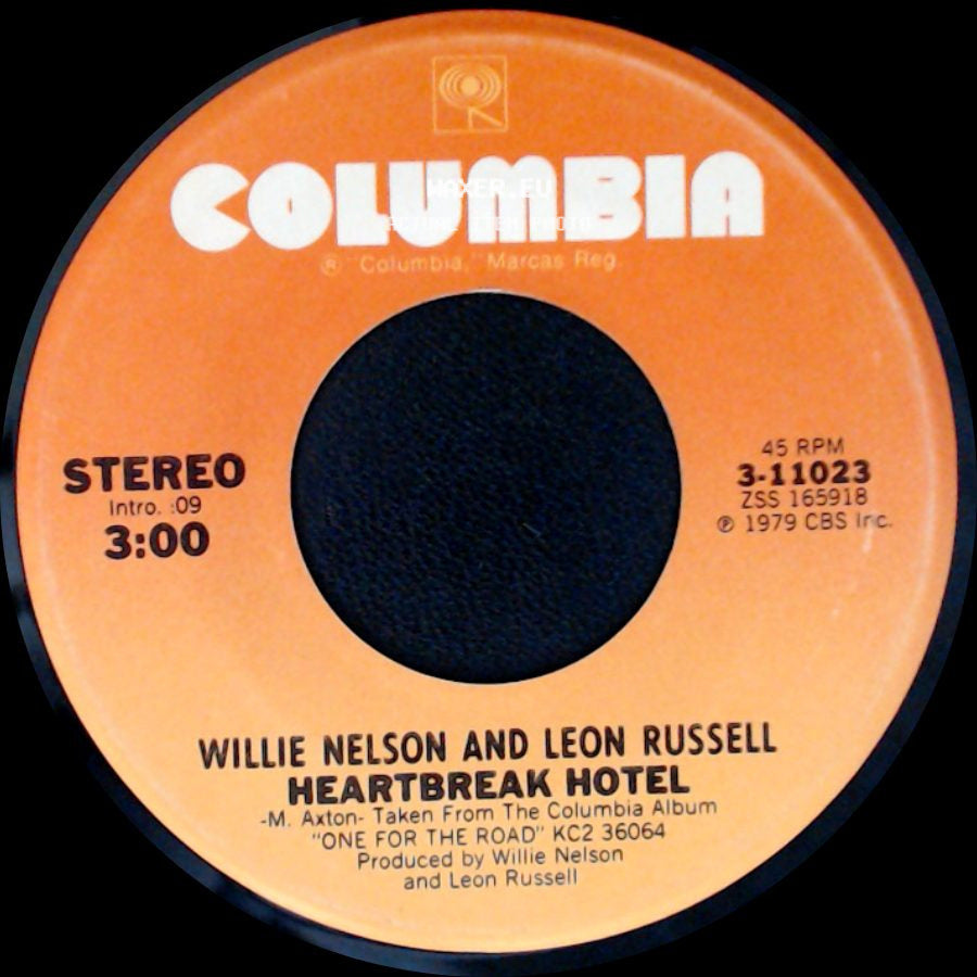 Willie Nelson And Leon Russell - Heartbreak Hotel / Sioux City Sue side A