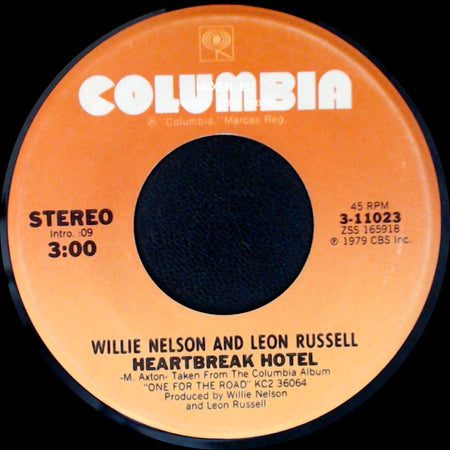 Willie Nelson And Leon Russell - Heartbreak Hotel / Sioux City Sue side A