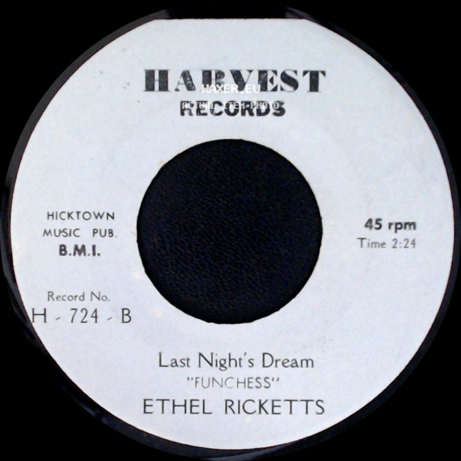 Ethel Ricketts - Pray Tell Me Brother / Last Night's Dream "Funchess" side B