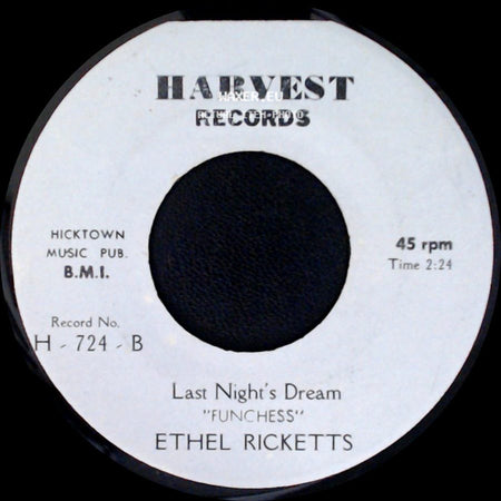 Ethel Ricketts - Pray Tell Me Brother / Last Night's Dream "Funchess" side B