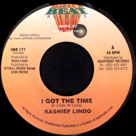 Kashief Lindo - I Got The Time / Version side A