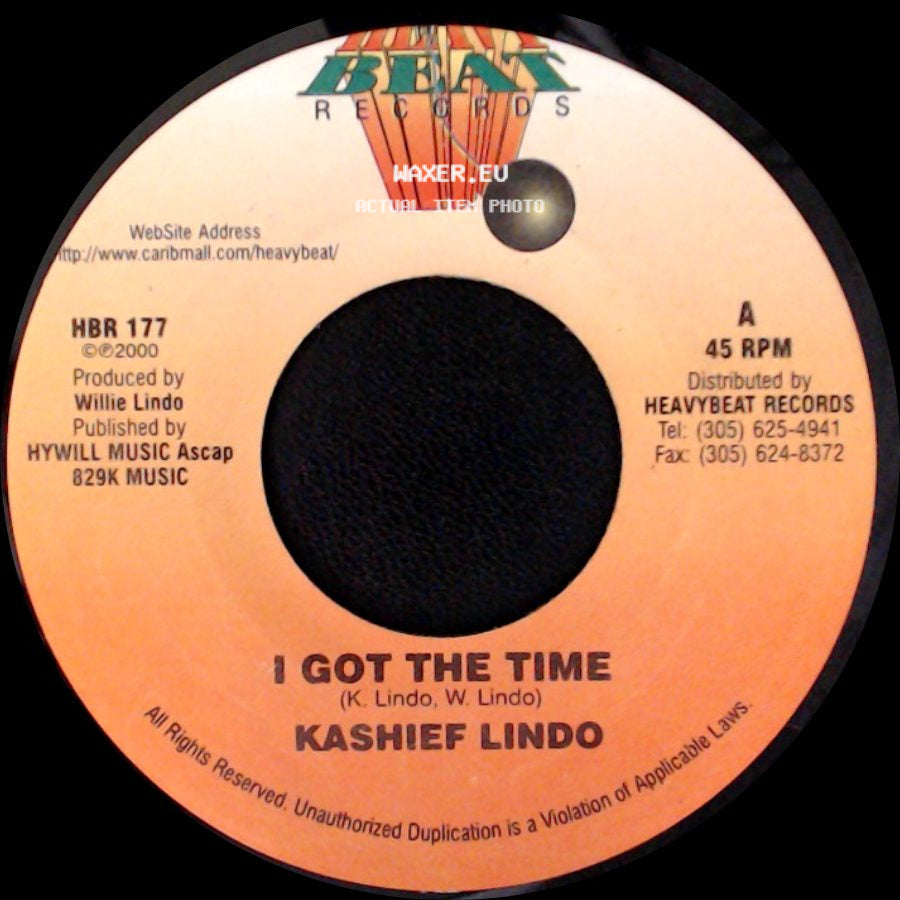 Kashief Lindo - I Got The Time / Version side A