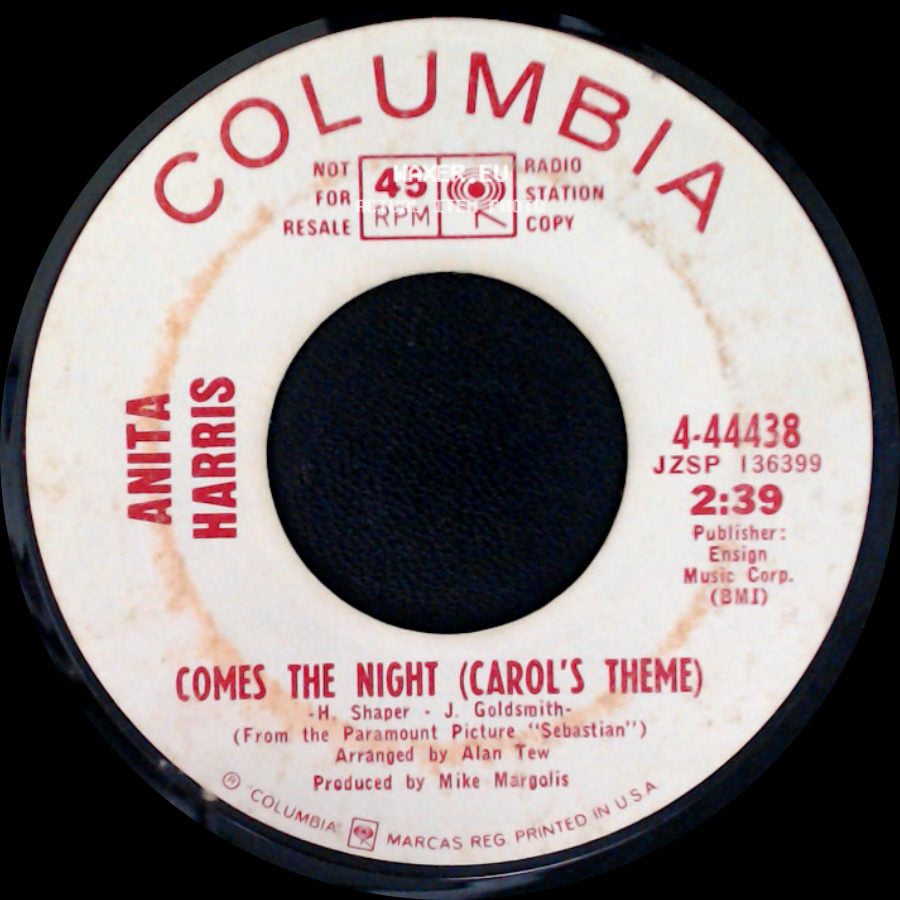 Anita Harris - Anniversary Waltz / Comes The Night (Carol's Theme) side B