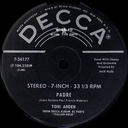 Toni Arden - Quando, Quando, Quando / Padre side B