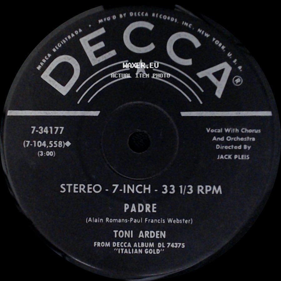 Toni Arden - Quando, Quando, Quando / Padre side B