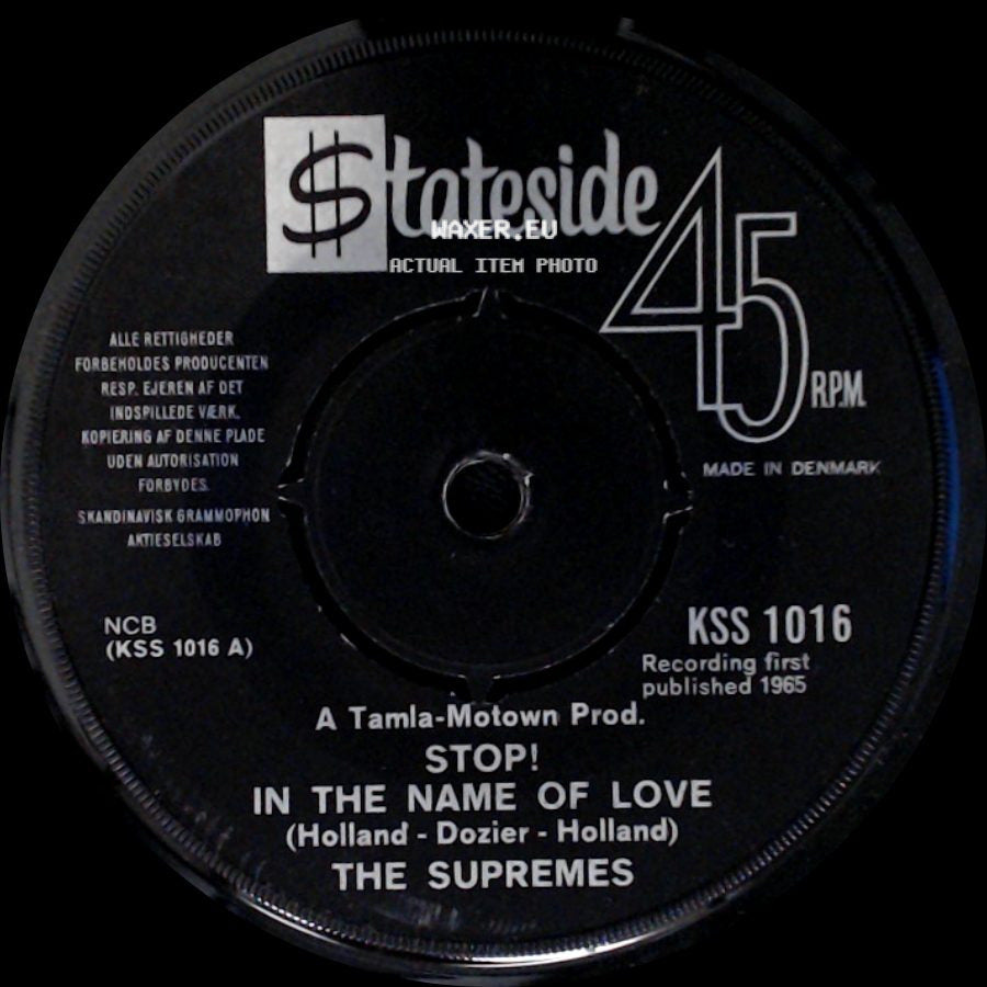 The Supremes - Stop! In The Name Of Love / I'm In Love Again side A