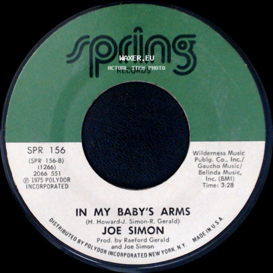 Joe Simon - In My Baby's Arms / Get Down, Get Down (Get On The Floor) side A