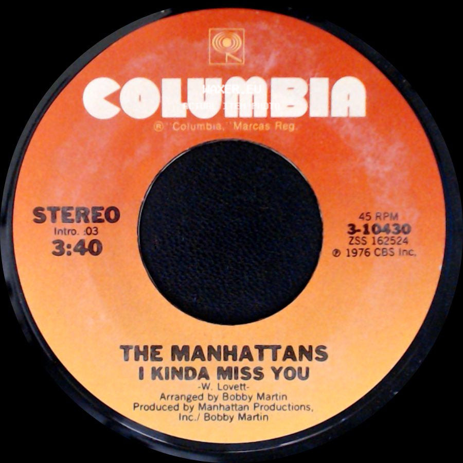 The Manhattans - Gypsy Man / I Kinda Miss You side B
